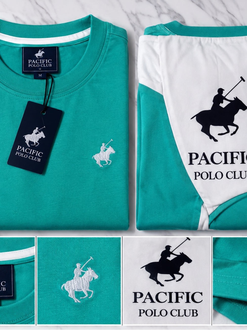 Men's Teal Crew Neck Shirt - Teal
